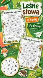 Wykreślanka. Leśne słowa