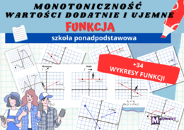 Monotoniczność funkcji, znak wartości funkcji + 34 wykresy różnych funkcji.