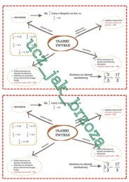 Wklejka do zeszytu, mapa myśli, ułamki zwykłe, klasy 5 - 8