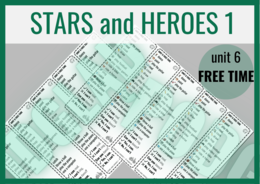 Stars and Heroes 1 unit 6 MY FREE TIME – zakładki do książki