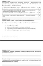 Arkusze egzaminacyjne lektury IV-VIII