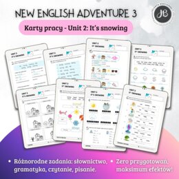 New English Adventure 3 – Unit 2: It's snowing! – Karty pracy dla klasy 3
