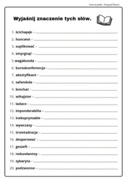 Ćwiczenia słownikowe – rzadkie słowa cz. 1