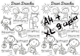 Plakat-kolorowanka - Dzień Dziecka