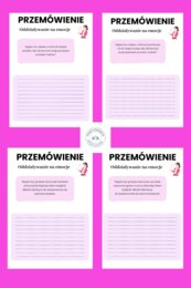 Przemówienie- sztuka wzbudzania emocji. Karty graficzne z ćwiczeniami