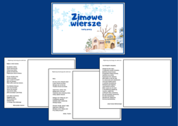 ZIMOWE WIERSZE – zima – karty pracy – karta pracy – biblioteka – świetlica