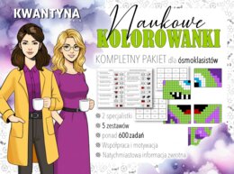 PAKIET na cały rok szkolny! Kolorowanki naukowe w formacie XXL. Fizyka, klasa 8.