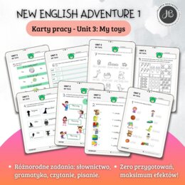 New English Adventure 1 – Unit 3: My toys – Karty pracy dla klasy 1