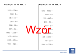 Arytmetyka do 10 000 | matematyka | 26 kolumn