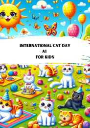 International Cat Day A1 FOR KIDS Karty pracy Gotowa Lekcja