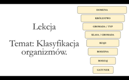 Liceum klasa 2 (rozszerzenie) - Klasyfikacja organizmów - prezentacja