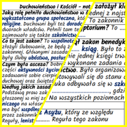 Duchowieństwo i Kościół w średniowieczu – notatki i karta pracy