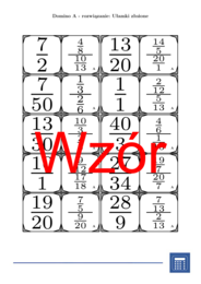 Domino - Ułamki złożone | matematyka