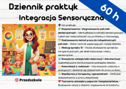 Dziennik Praktyk Integracji Sensorycznej – 60 h - przedszkole