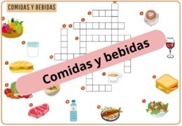 Krzyżówka obrazkowa "Comidas y bebidas" (Posiki i napoje) - z odpowiedziami