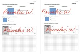 POLE I OBWÓD KWADRATU - sprawdzian, kartkówka, karta pracy dwie wersje/grupy, kl. 4 + odpowiedzi