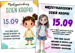2 Plakaty na Międzynarodowy Dzień Kropki/15 września/Akcja szkolna