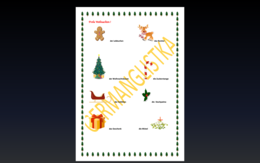 Weihnachten - Boże Narodzenie- J. NIEMIECKI- ćwiczenia z bogatym słowniczkiem obrazkowym - ponad 20 wprowadzonych słówek