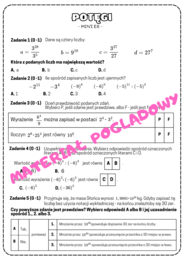 POTĘGI I PIERWIASTKI - mini E8 (egzamin ósmoklasisty)