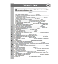 250 ANGIELSKICH ZDAŃ Z FRAGMENTAMI DO TŁUMACZENIA