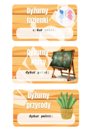Dekoracja na gazetke- Samorząd oraz Dyżurni
