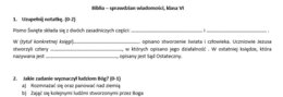 Biblia - sprawdzian klasa 6