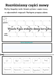 Rozróżniamy 4 części mowy