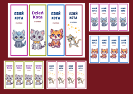 DZIEŃ KOTA – zakładki do książek – zakładka – biblioteka – świetlica – wersja 1