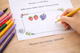 Róża je jagody – czytanie i kolorowanie [Karta pracy]
