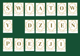 DZIEŃ POEZJI – girlanda – napis – gazetka – wersja 1