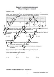 Egzamin ósmoklasisty z matematyki - Arkusz treningowy - Zestaw 3