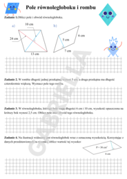 KARTA PRACY - POLE RÓWNOLEGŁOBOKU I ROMBU