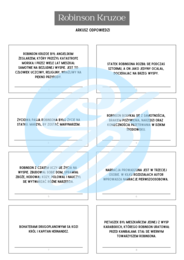 Robinson Crusoe – Daniel Defoe | Karty do lektury