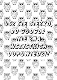 Plakat motywacyjny XXL - kolorowanka 9xA4