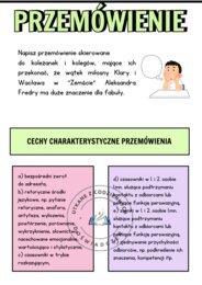 Przemówienie -karty pracy do analizy i redagowania tekstów