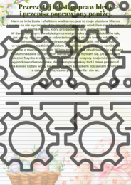 Popraw błędy w tekście - motyw Wielkanocy