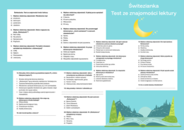 Świtezianka - test ze znajomości treści lektury