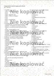 Independence Day throughout the World - czytanka B1/B2