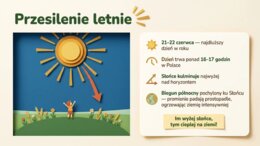 Lato - prezentacja edukacyjna/gazetka szkolna o przyrodzie, wakacjach i bezpieczeństwie