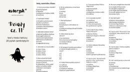 Adam Mickiewicz "Dziady cz. II" - test z treści lektury