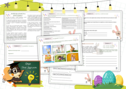 Czytanie ze zrozumieniem. Stacje zadaniowe. Wielkanocna gwiazda. Zając. Wielkanoc. Klasa 6. Klasa 7. Klasa 8