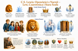 📚OPOWIEŚCI Z NARNII. Lew, Czarownica i stara szafa - karty pracy z odpowiedziami + infografika
