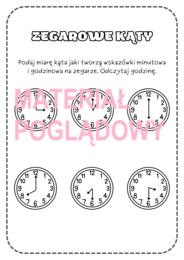 ZEGAROWE KĄTY - klasa 4, 5