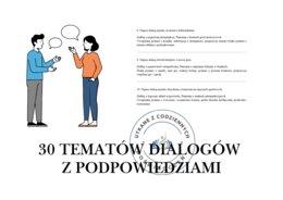 30 tematów dialogów z podpowiedziami