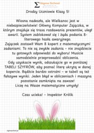 Wielkanocny Escape Room Matematyczny - Klasa 5 (Uratuj Święta z Zajączkiem!)