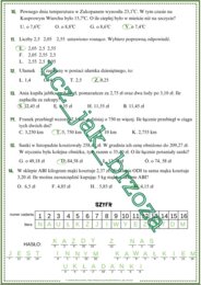 Ułamki dziesiętne, klasa 4, powtórzenie wiadomości, karta pracy z hasłem, rewalidacja, dzień tolerancji