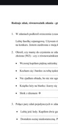 Kartkówka - zdanie pojedyncze, złożone i równoważnik zdania