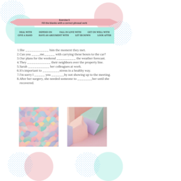 Phrasal verbs dział człowiek/ frazale/ angielski/ egzamin ósmoklasity