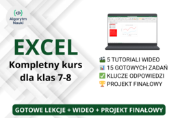 Excel? TO PROSTE! Kompletny kurs (5 Modułów + WIDEO + Projekt) | Klasy 7-8