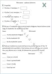 Równania - zadania tekstowe